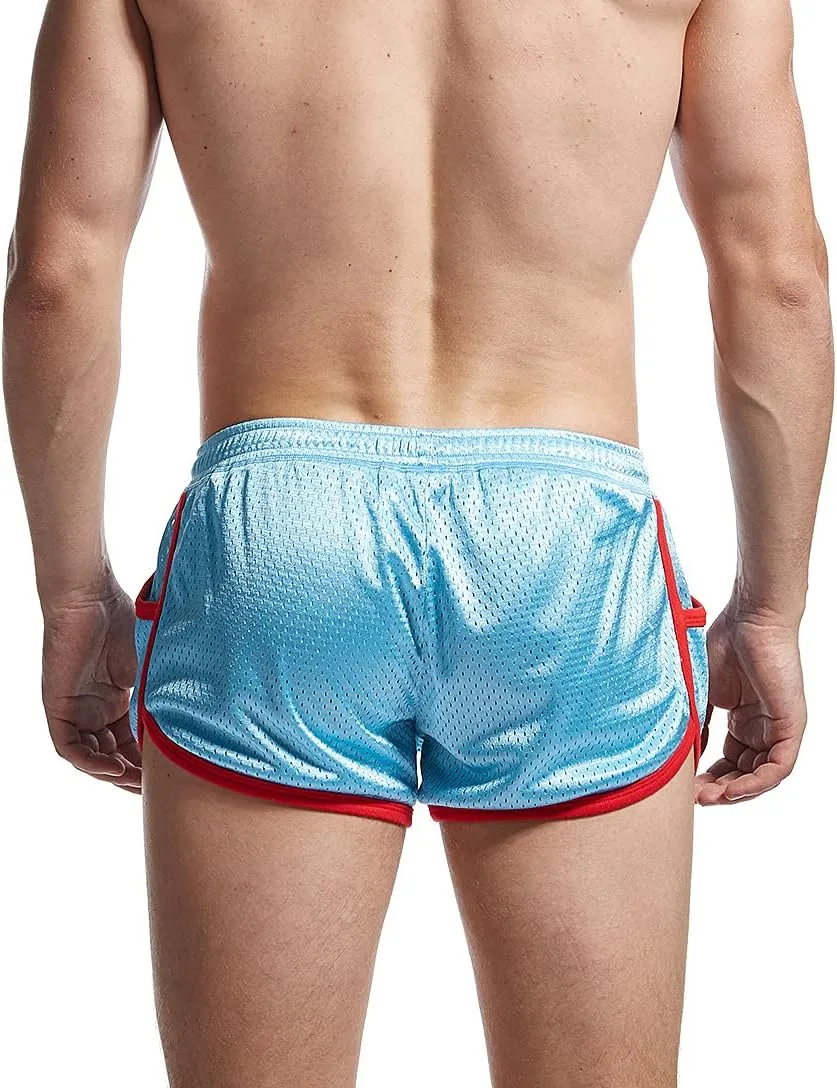 AIMPACT Mens Mesh 3 Inch Booty Shorts Sexy Side Split Athletic Workout Running Shorts