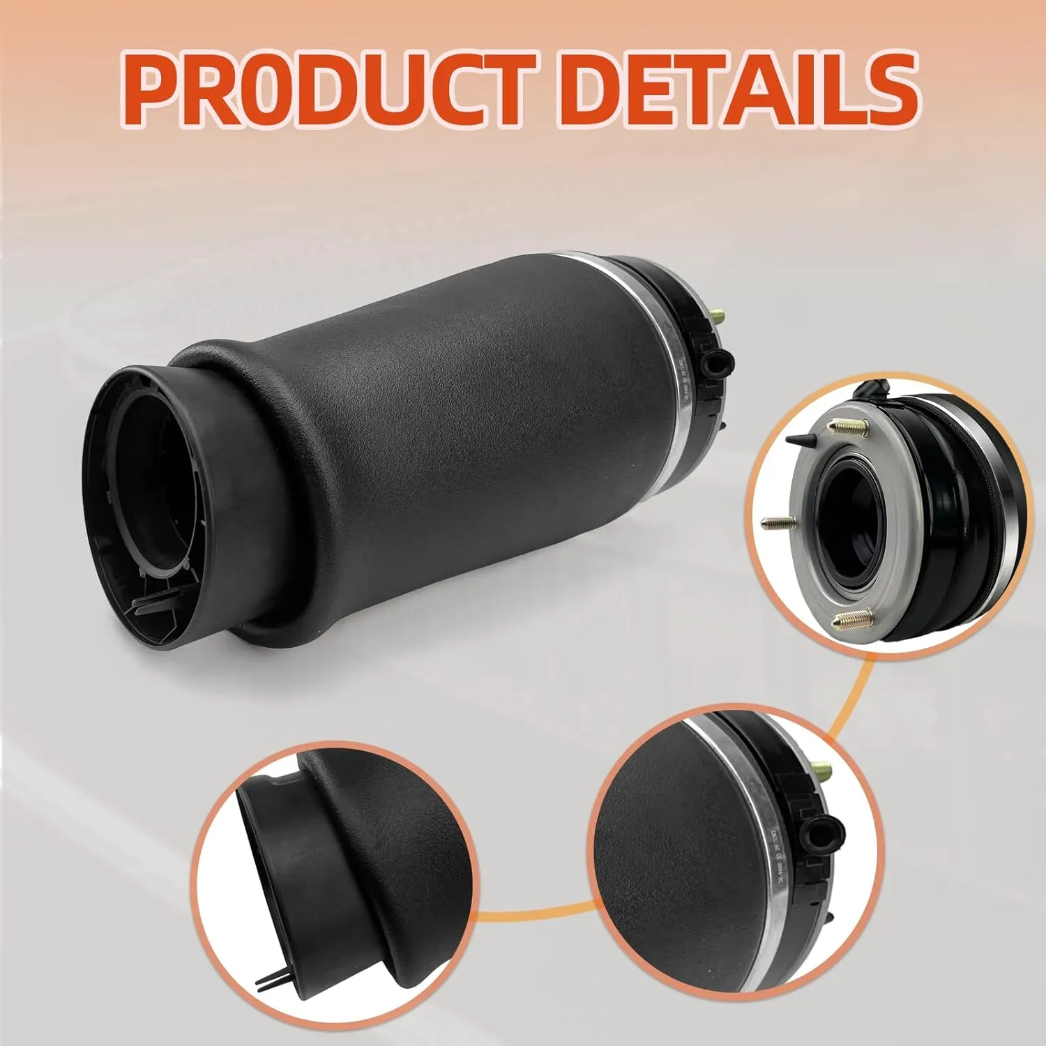 Air Suspension Spring Bag Front Right Compatible with 2002-2012 Range Rover L322, OEM Replace RNB000740, LR032563, LR051700, RNB501520, RNB000060, RNB501400