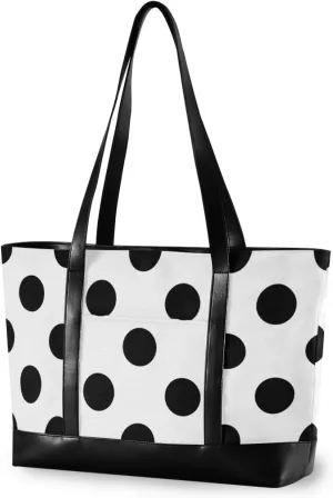 ALAZA Cheetah Leopard Laptop Tote Bag,Fits 15.6 Inch Laptop,Womens Lightweight Canvas Leather Tote Bag Shoulder Bag