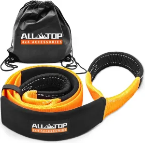 ALL-TOP Tree Saver Strap 3in x 8ft Certified 36000Lbs Break Strength, Emergency Recovery Tow Strap Winch Extension Rope with Oversize Carry Bag