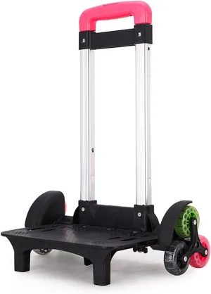 Aluminium Alloy Backpack Trolley with 6 Foldable Trolley Cart Wheeled Hand Truck for Luggage Backpack School Bags