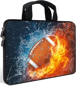 AMARY14 15 15.4 15.6 inch Laptop Handle Bag Computer Protect Case Pouch Holder Notebook Sleeve Neoprene Cover (Football)