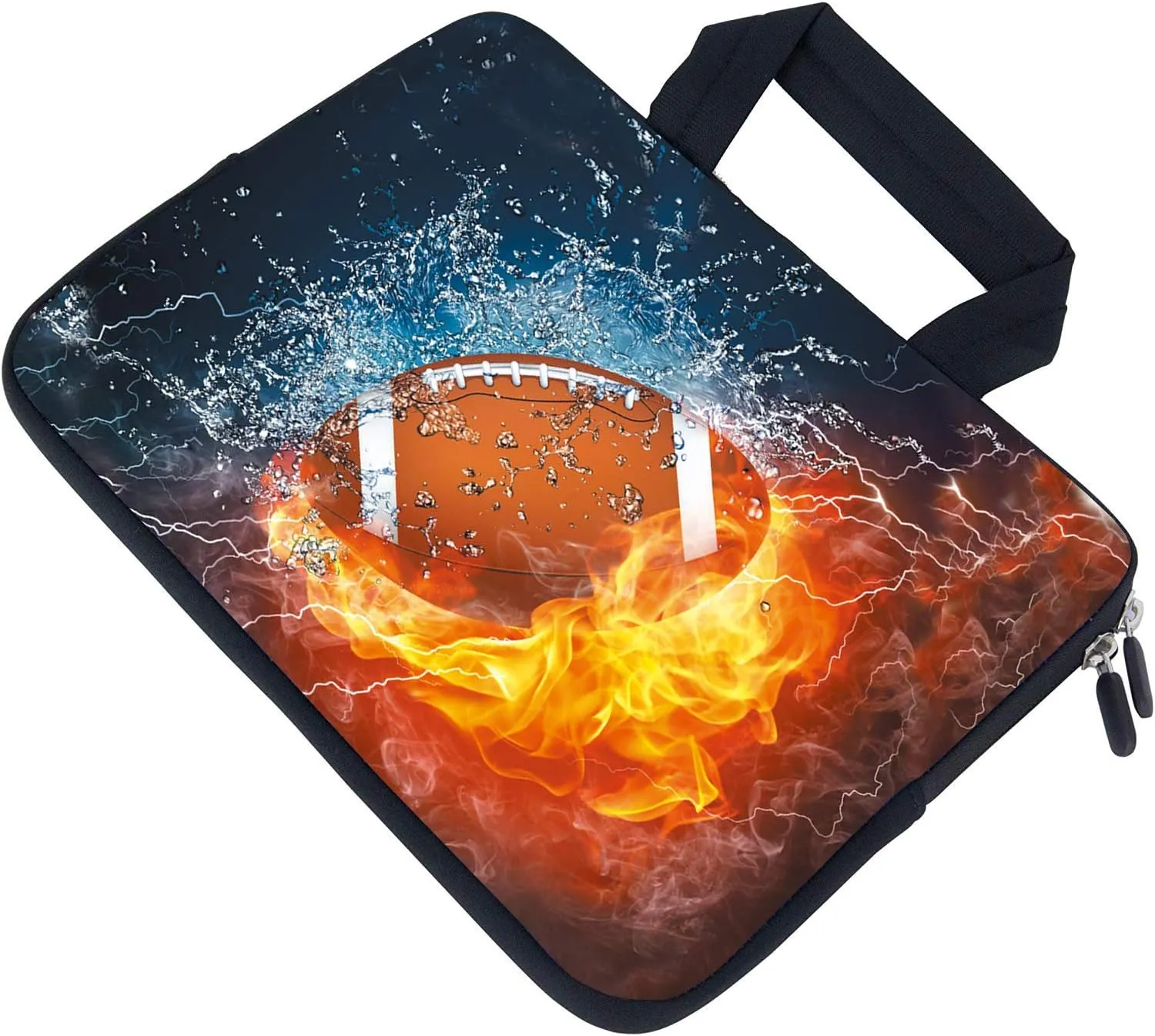 AMARY14 15 15.4 15.6 inch Laptop Handle Bag Computer Protect Case Pouch Holder Notebook Sleeve Neoprene Cover (Football)