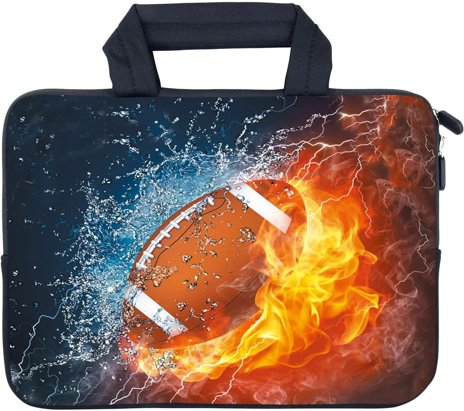 AMARY14 15 15.4 15.6 inch Laptop Handle Bag Computer Protect Case Pouch Holder Notebook Sleeve Neoprene Cover (Football)