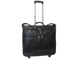 Amerileather Black Wheeled Leather Garment Bag