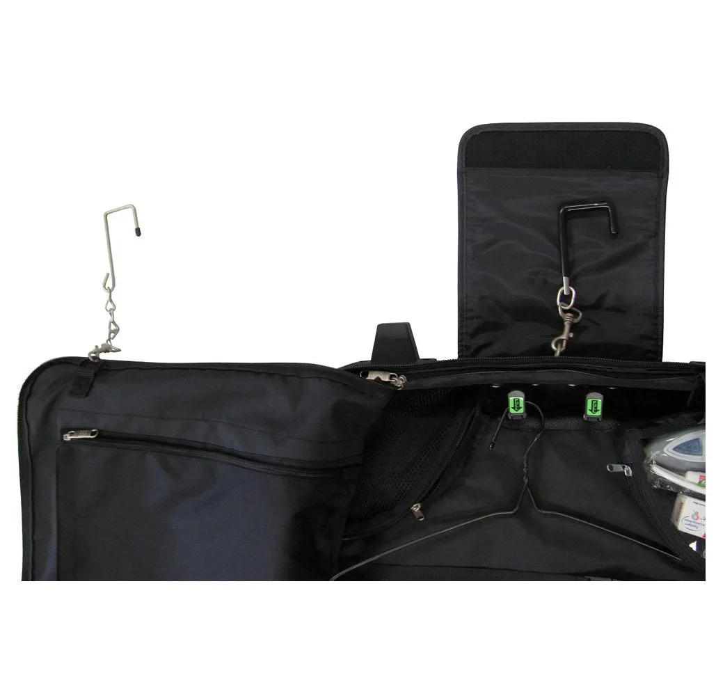 Amerileather Black Wheeled Leather Garment Bag