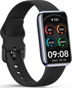 Amzhero Health Fitness Tracker 2024 with 24/7 Heart Rate, Blood Oxygen, Blood Pressure, Sleep Tracker, IP68 Waterproof Activity Trackers with Step Tracker, Pedometer (S & L Bands Included)