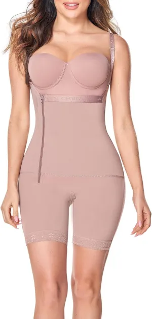Ann Chery 5148 Angelina Medium Leg Shaping Shapewear for Women | Postsurgical Comfort Shapewear | Colombian Shapewear (Cocoa, 2XL)