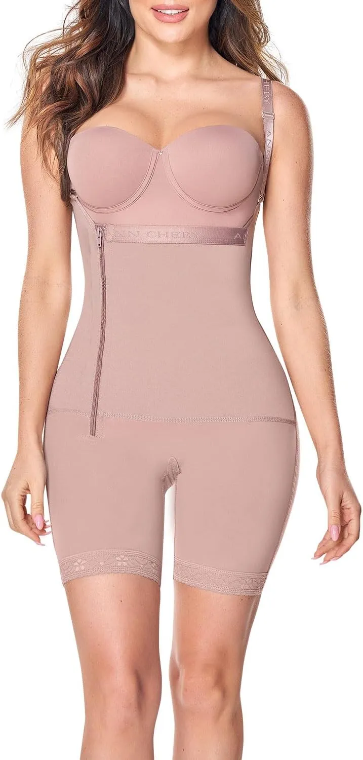 Ann Chery 5148 Angelina Medium Leg Shaping Shapewear for Women | Postsurgical Comfort Shapewear | Colombian Shapewear (Cocoa, L)