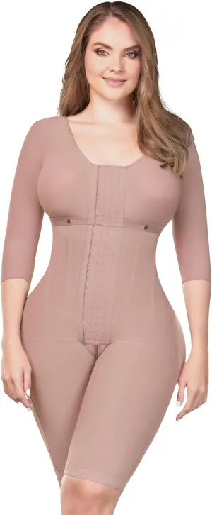Ann Chery 5178 Shapewear Hourglass Silhouette | 4 levels of hooks, 3/4 Sleeve, Waist Compression | Faja Colombiana