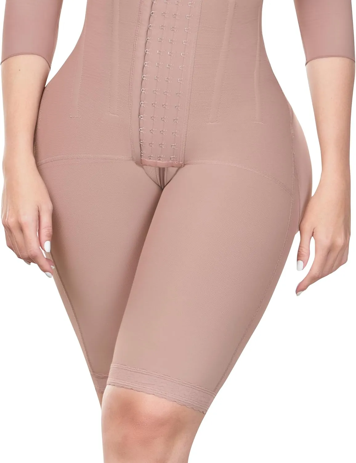 Ann Chery 5178 Shapewear Hourglass Silhouette | 4 levels of hooks, 3/4 Sleeve, Waist Compression | Faja Colombiana
