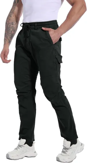 ANOTWENER Men's Stretch Cargo Pants, Tactical Water Resistant Ripstop Lightweight Work Hiking Pants