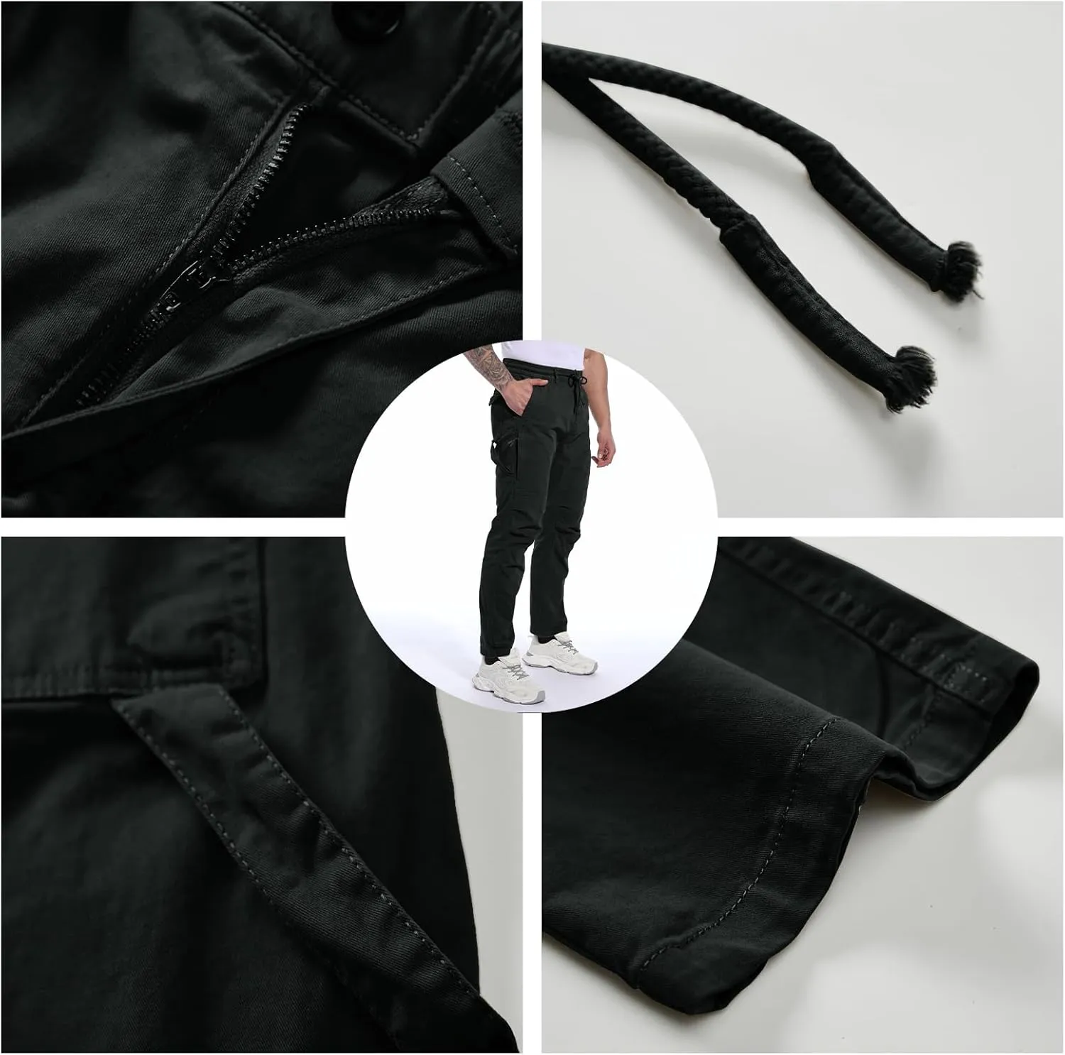 ANOTWENER Men's Stretch Cargo Pants, Tactical Water Resistant Ripstop Lightweight Work Hiking Pants