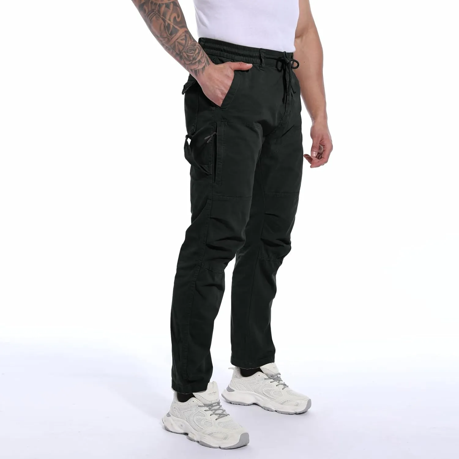 ANOTWENER Men's Stretch Cargo Pants, Tactical Water Resistant Ripstop Lightweight Work Hiking Pants