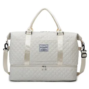 ANYMOM Mommy Diaper Bag Beige Handbag for Mom Waterproof Tote Yoga Gym Wet Bag Large Capacity for Travel and Sports