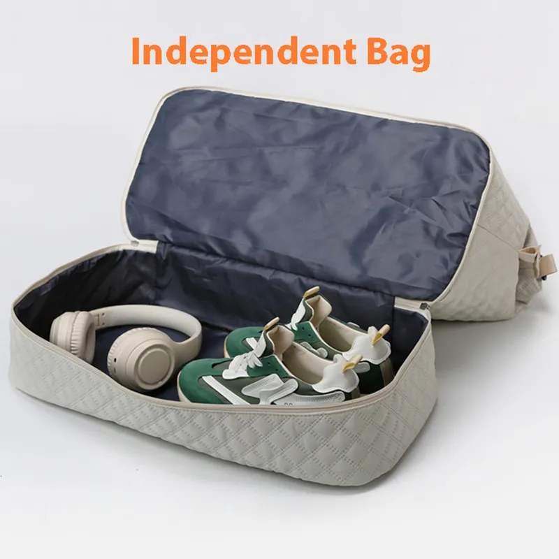 ANYMOM Mommy Diaper Bag Beige Handbag for Mom Waterproof Tote Yoga Gym Wet Bag Large Capacity for Travel and Sports