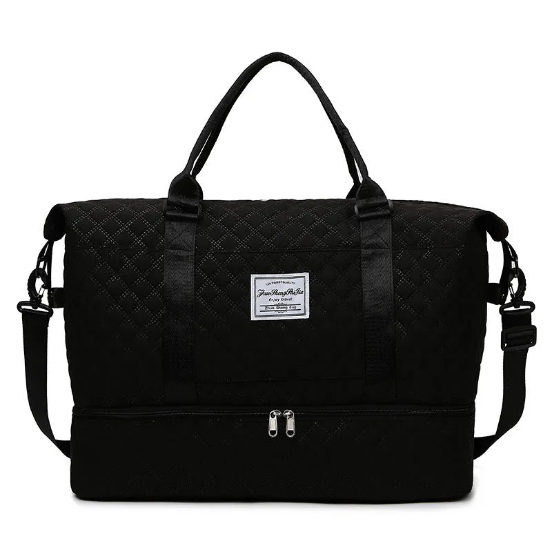 ANYMOM Mommy Diaper Bag Black Handbag for Mom Waterproof Tote Yoga Gym Wet Bag Large Capacity for Travel and Sports