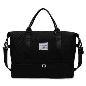 ANYMOM Mommy Diaper Bag Black Handbag for Mom Waterproof Tote Yoga Gym Wet Bag Large Capacity for Travel and Sports