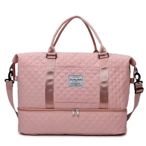 ANYMOM Mommy Diaper Bag Pink Handbag for Mom Waterproof Tote Yoga Gym Wet Bag Large Capacity for Travel and Sports