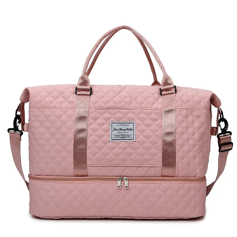 ANYMOM Mommy Diaper Bag Pink Handbag for Mom Waterproof Tote Yoga Gym Wet Bag Large Capacity for Travel and Sports