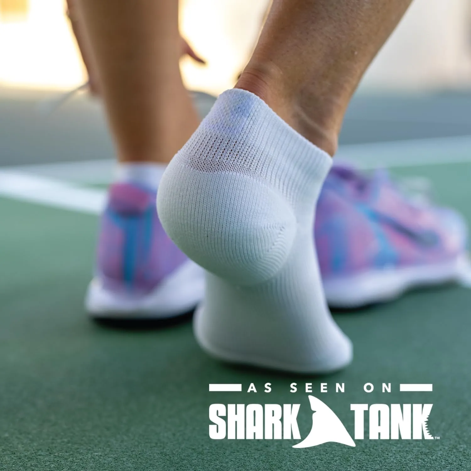 Apolla The AMP Compression Short Socks for Men and Women, 20-30 mmHg, As Seen on Shark Tank, Ankle, No Show Sock, 1 pair