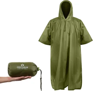 Arcturus Rain Ponchos | Adjustable Hood | Waterproof Ripstop Nylon | Great for Hunting, Fishing & Camping