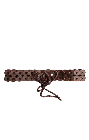 Art N' Vintage - Brady Wrap Tie Belt - B202 - Mocca