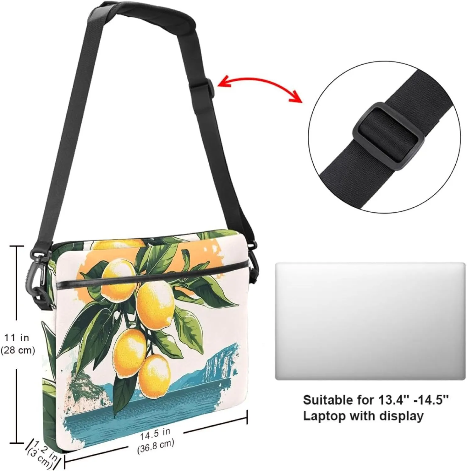Art Space Galaxy Nebula Starry Laptop Bag Case Computer Sleeve Shoulder Messenger Bag for Work School