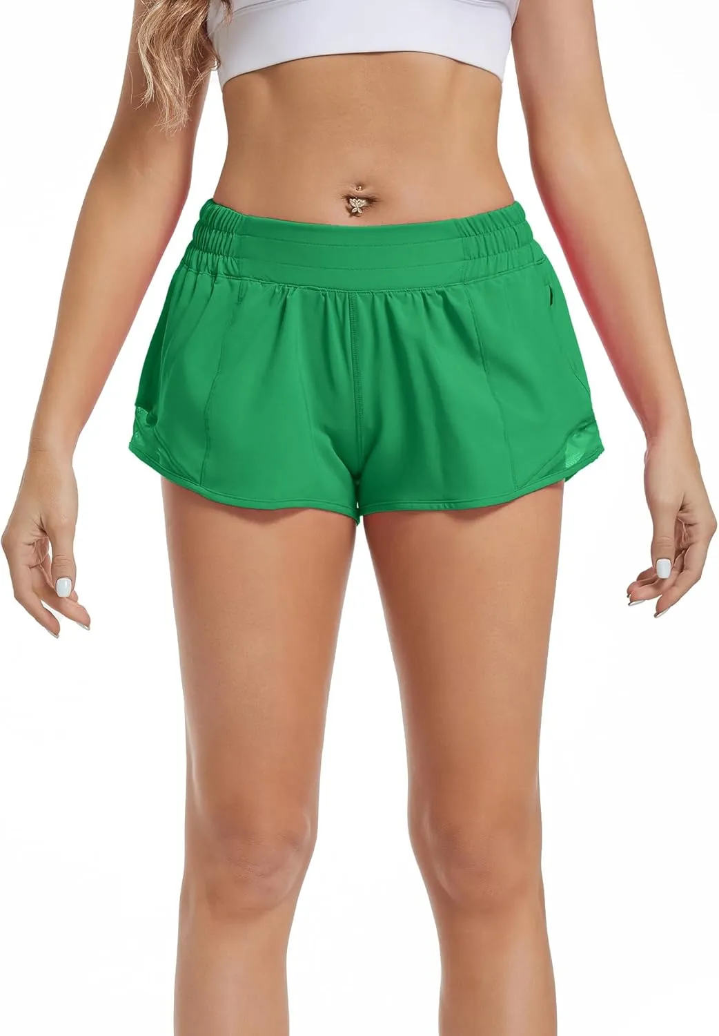 Athletic Shorts for Women,Mesh Lined 2.5" Running Shorts,Quick Dry Active Workout Shorts with Zip Pocket
