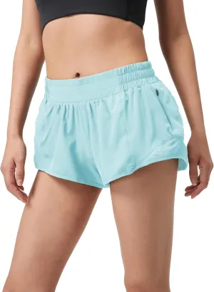 Athletic Shorts for Women,Mesh Lined 2.5" Running Shorts,Quick Dry Active Workout Shorts with Zip Pocket