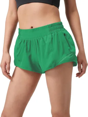 Athletic Shorts for Women,Mesh Lined 2.5" Running Shorts,Quick Dry Active Workout Shorts with Zip Pocket