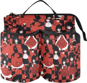 Attachment Cup Holder Portable Buffalo Plaid Anime Valentines Girl Red Suitcase Coffee Holder Two Cup Holder for World Travelers maletas de para