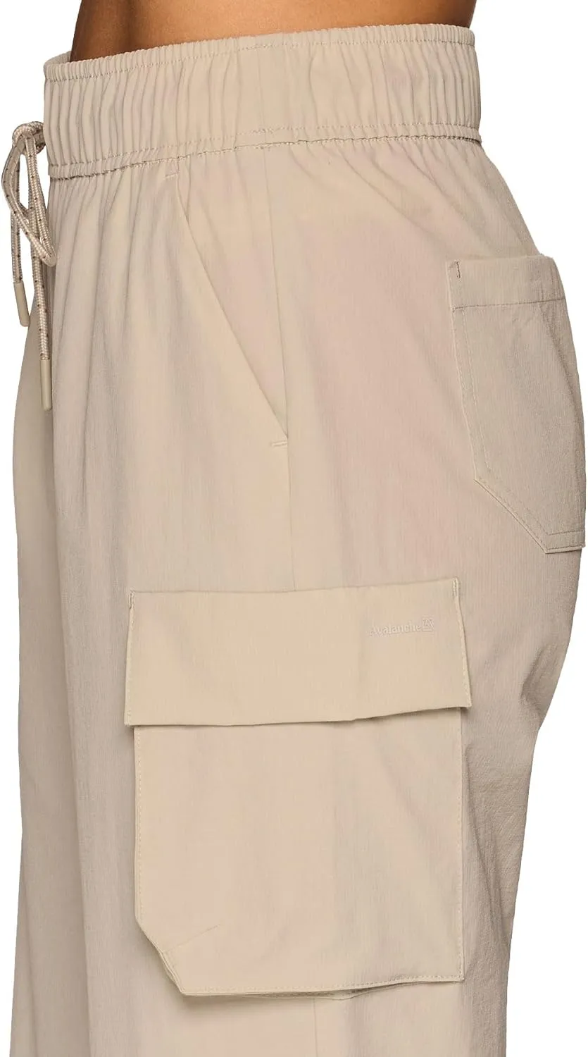 Avalanche Women's Parachute Pants, Ripstop Cargo Pants Lightweight Quick Drying Hiking Joggers for Women