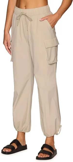 Avalanche Women's Parachute Pants, Ripstop Cargo Pants Lightweight Quick Drying Hiking Joggers for Women