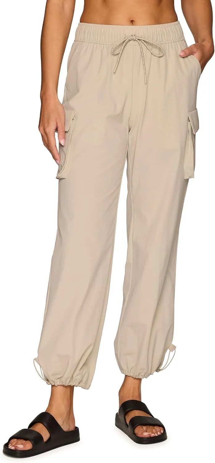 Avalanche Women's Parachute Pants, Ripstop Cargo Pants Lightweight Quick Drying Hiking Joggers for Women