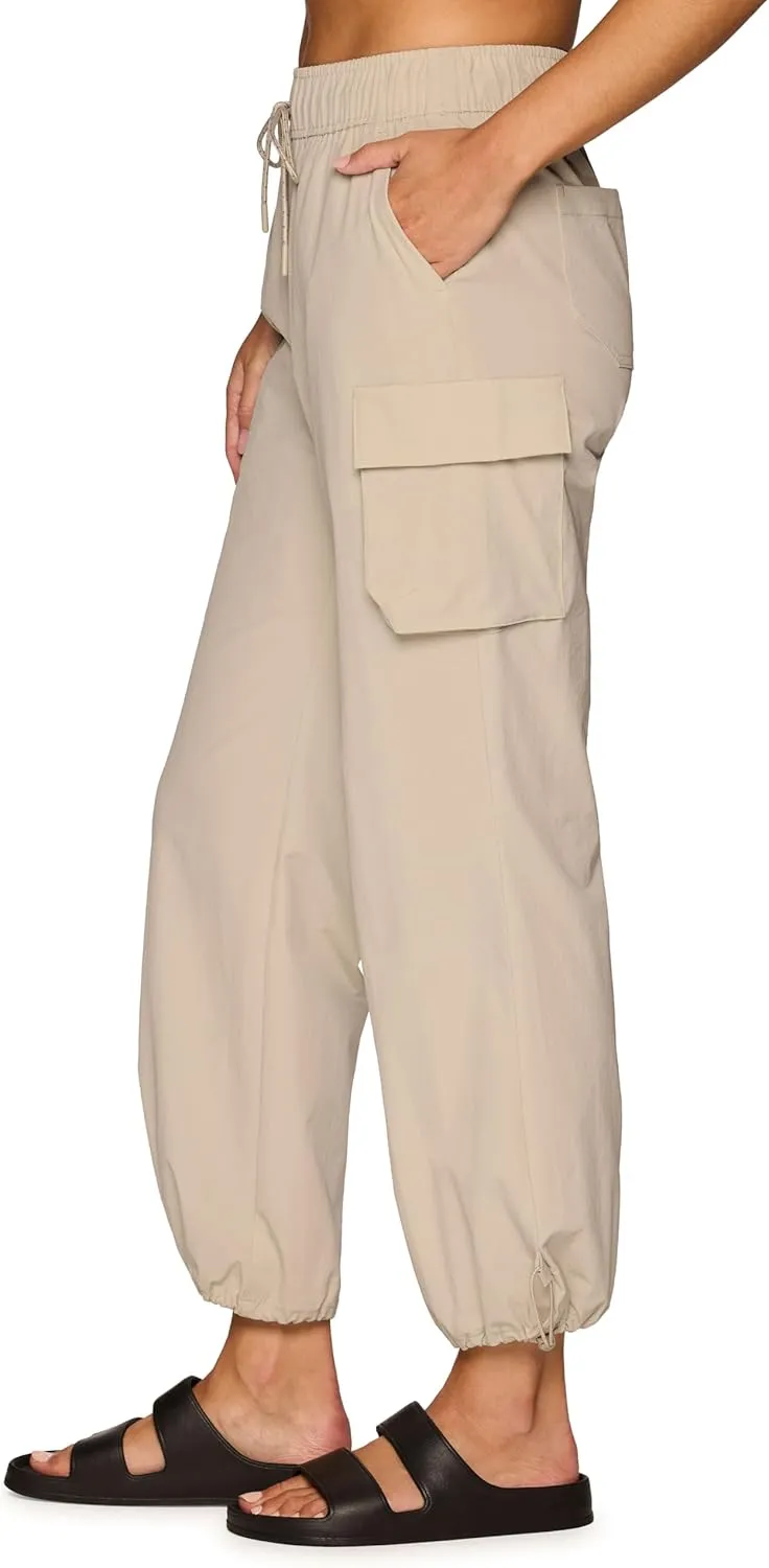 Avalanche Women's Parachute Pants, Ripstop Cargo Pants Lightweight Quick Drying Hiking Joggers for Women