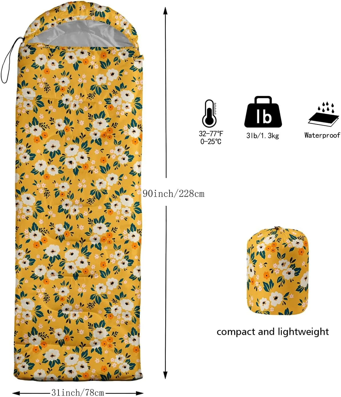 Axolotl Moon and Stars Sleeping Bag for Adults,Black White Waterproof Lightweight Camping Bag,3 Season Warm and Cool Weather Backpacking Bag for Women Men,Traveling and Outdoors Camping Gear Equipment