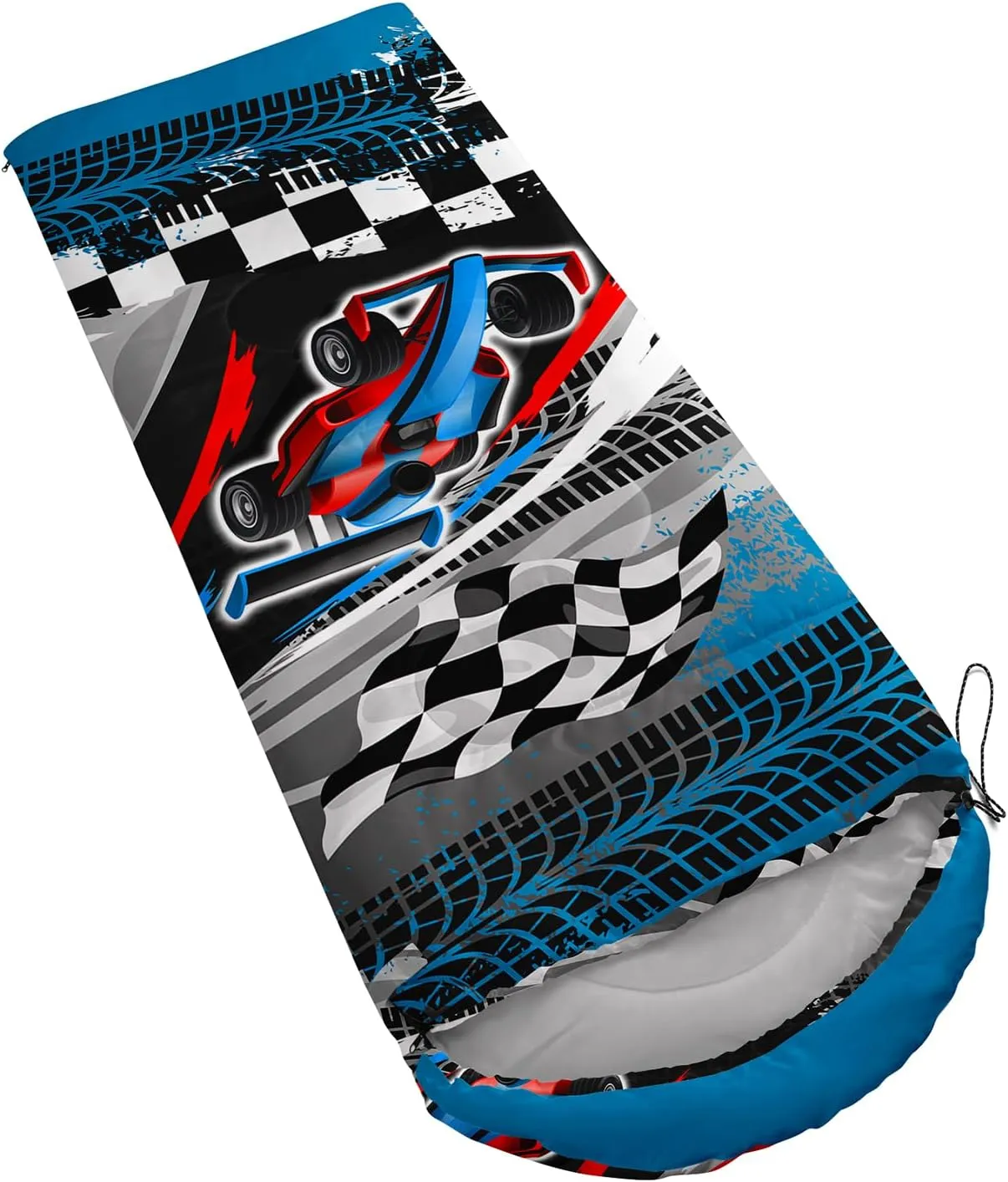 Axolotl Racing Car Sleeping Bag for Boys Men,Extreme Car Camping Bag,3 Season Waterproof Portable Camping Stuff with Compression Sack,Lightweight Compact Camping Gear Equipment for Hunting Travelling