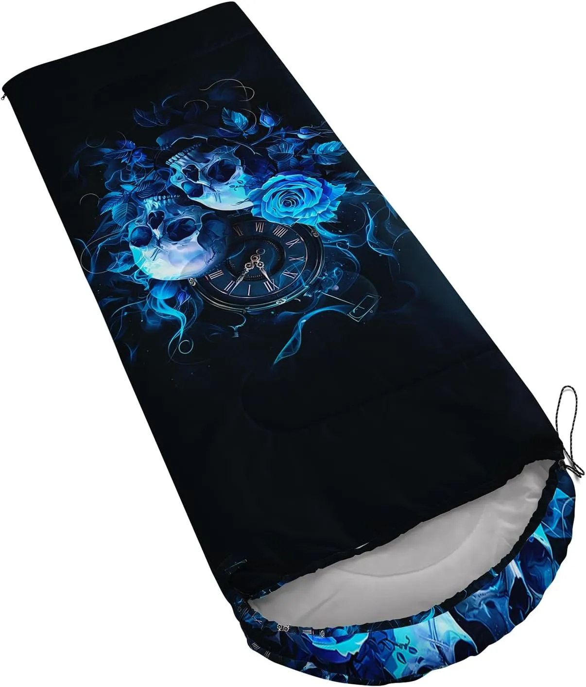 Axolotl Tiger Skin Sleeping Bag,3 Season Warm Cool Weather Waterproof Portable Camping Bag for Adults,Lightweight Backpacking Bag with Compression Sack for Camping Travelling Outdoor Picnic,Yellow