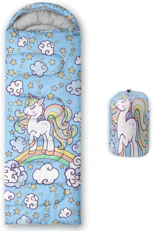 Axolotl Unicorn Sleeping Bag for Kids Girls Boys–Lightweight Warm Cold Weather Sleeping Bags,Waterproof Portable Carry Bag Camping Stuff for Camping Backpacking Outdoor Indoor