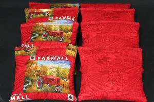 BackYardGamesUSA Farmall International Harvester - All Weather or Corn Filled Cornhole Bags - Set of 8 Regulation Size Duck Canvas Cornhole Toss Bean Bags