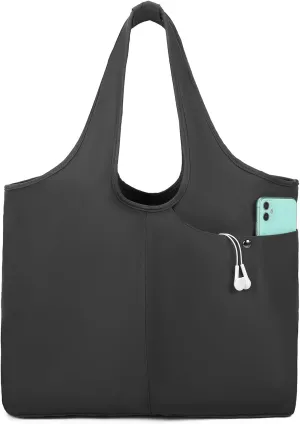Barsine Tote Bag for Women Men, Lightweight Nylon Shoulder Handbag, Waterproof Tote Purse for Travel Gym