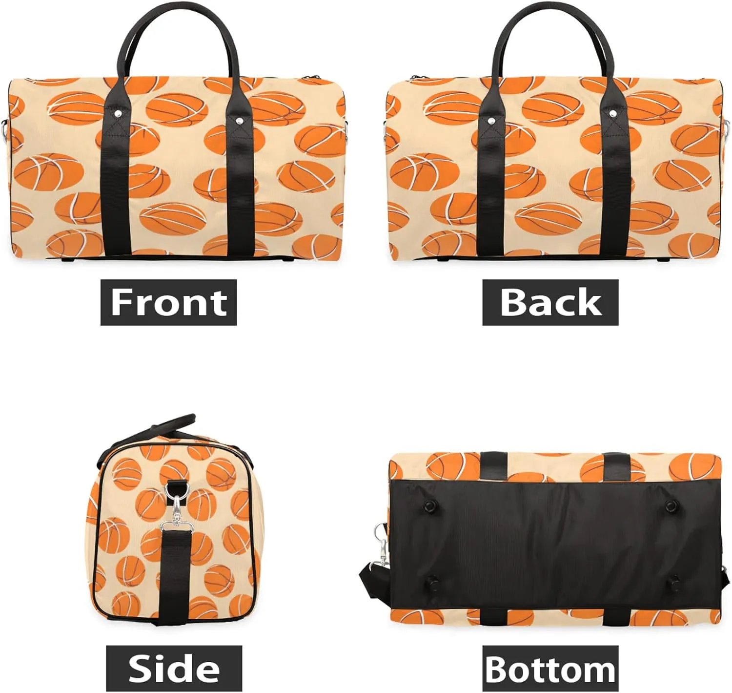 Basketball Duffle Bag for Travel, Overnight Weekend Gym Carry On Luggage Bag, Sports Travel Duffel Bag for Men Women
