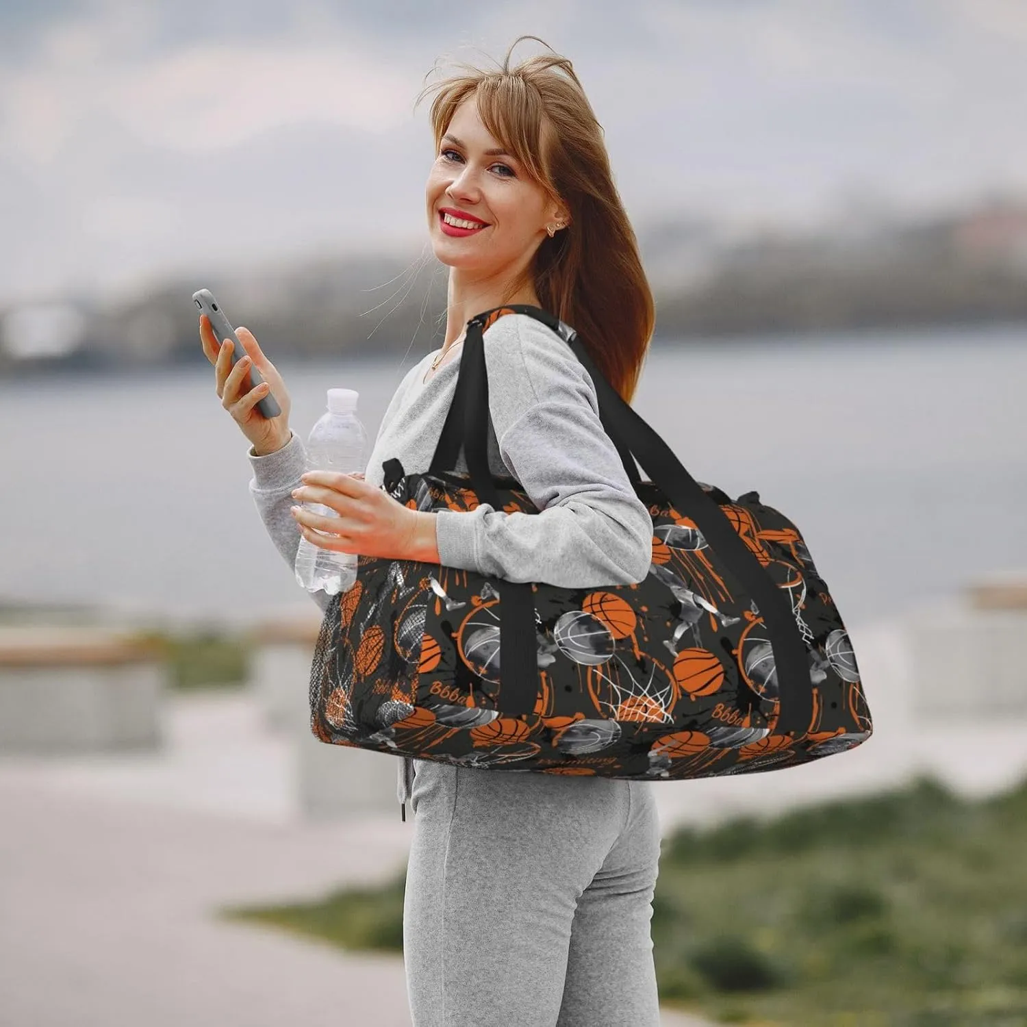 Basketballs Players Duffle Bag Foldable Travel Tote Bag Carry On Large Weekender Overnight Bags Waterproof Gym Bag For Women Men
