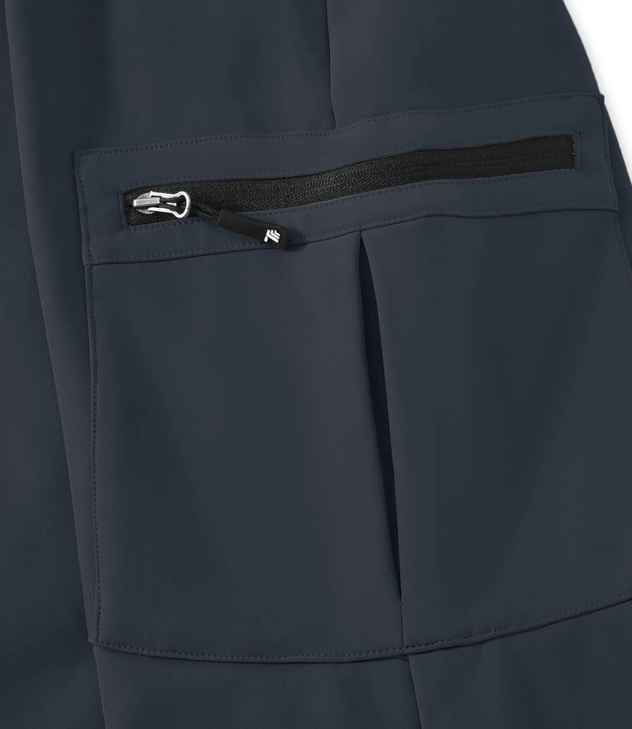 BASUDAM Men's Cargo Work Pants Snow Waterproof Softshell Winter Fleece Lined Insulated Outdoor Mountain with 6 Pockets