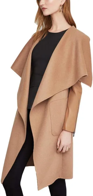 BCBGMAXAZRIA Women's Long Draped Coat