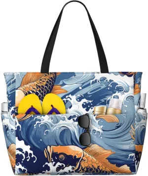 Beach Tote Bag for Women Oversized Travel Weekender Bags Sport Soccer Waterproof Pool Bag Beach Accessories