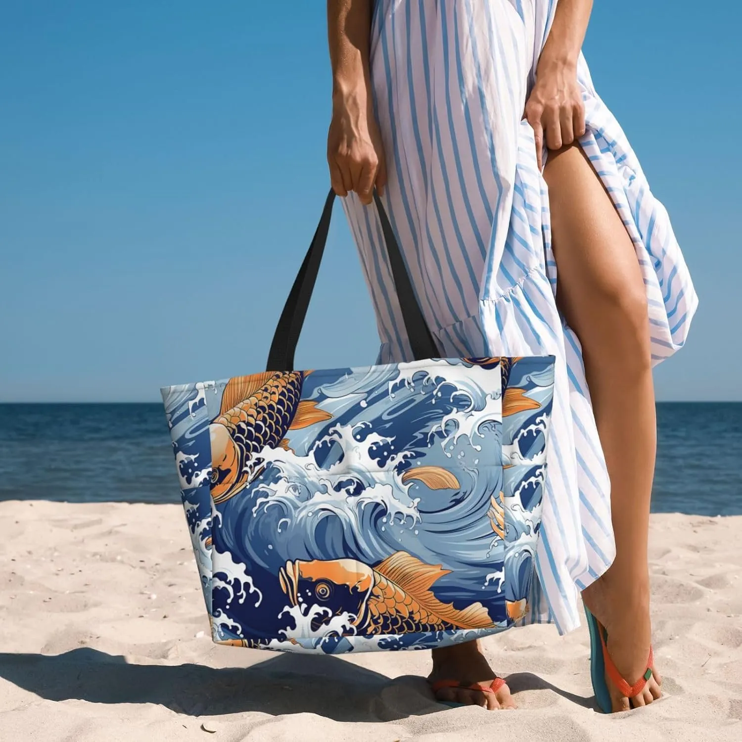 Beach Tote Bag for Women Oversized Travel Weekender Bags Sport Soccer Waterproof Pool Bag Beach Accessories