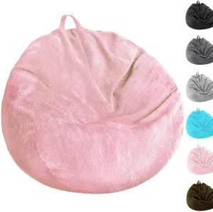 Bean Bag Chair Cover (No Filler) Stuffed Animal Storage Bean Bag Cover Pets Dogs/Cats Lazy Beds. Washable Ultra Soft Corduroy Stuffed for Organizing Plush Toys or Textile, Sack Bean Bag