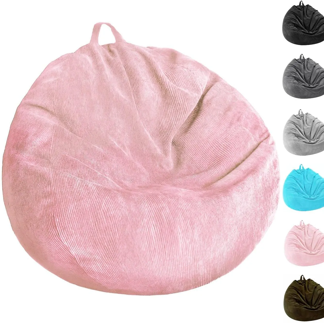 Bean Bag Chair Cover (No Filler) Stuffed Animal Storage Bean Bag Cover Pets Dogs/Cats Lazy Beds. Washable Ultra Soft Corduroy Stuffed for Organizing Plush Toys or Textile, Sack Bean Bag